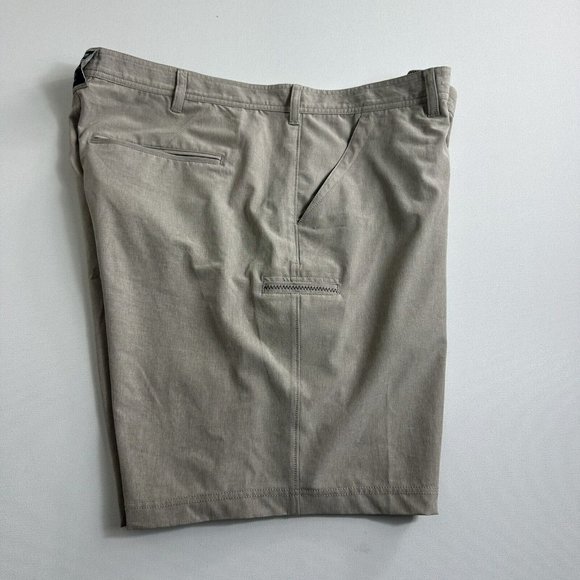 Hook And Tackle Shorts Mens Size 42 Beige Hi-Tide Hybrid Fishing Boating Shorts - Picture 3 of 10